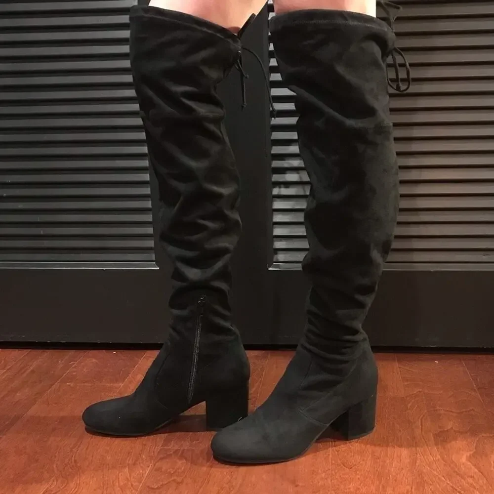 Unisa Unkeilly Faux Suede Over the Knee Boots, Size8.5